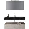TFT Composizione Bagno 120cm Con Vasca Integrata Cassetto E Specchio