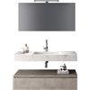 TFT Composizione Bagno 120cm Con Vasca Integrata Cassetto E Specchio