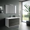 TFT Composizione Mobile Bagno 90cm Sospeso Due Cassetti e Specchio Con Lampada