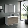 TFT Composizione Mobile Bagno 90cm Sospeso Due Cassetti e Specchio Con Lampada