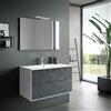 TFT Composizione Mobile Bagno 90cm Sospeso Due Cassetti e Specchio Con Lampada