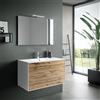 TFT Composizione Mobile Bagno 90cm Sospeso Due Cassetti e Specchio Con Lampada