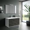 TFT Composizione Mobile Bagno 90cm Sospeso Due Cassetti e Specchio Con Lampada