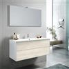 TFT Mobile Bagno 120cm Sospeso Due Cassetti e Specchio Con Lampada