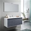 TFT Mobile Bagno 120cm Sospeso Due Cassetti e Specchio Con Lampada