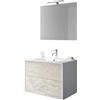TFT Composizione Mobile Bagno 70cm Sospeso Due Cassetti e Specchio