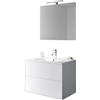 TFT Composizione Mobile Bagno 70cm Sospeso Due Cassetti e Specchio