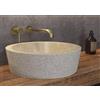 Karag Lavabo Tondo Per Bagno In Marmo Naturale Color Crema