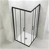 Linea Doccia Box Doccia 6mm Anticalcare Doppio Scorrevole H190 Profili Neri