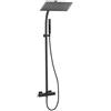 Shopbagno.it Colonna Doccia Termostatica Nero Opaco Con Soffione e Doccino