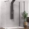 Karag Box Doccia Walk in Profili Neri H200cm 8mm Anticalcare