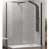 Karag Doccia Due Pareti Walk in H200cm 8mm Anticalcare Profili Neri