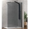 Karag Parete Walkin H200cm Fumè 8mm Anticalcare Profili Gun Metal