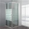 Linea Doccia Box Doccia Serigrafato 6mm Doppia Porta Scorrevole H190cm