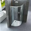 Linea Doccia Box Doccia Semicircolare Trasparente 6mm Doppia Scorrevole H190cm