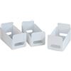 WENKO Organizzatori 3 pezzi - Set portaoggetti comprendente 3 pezzi, Polipropilene, 15 x 18 x 30 cm, Bianco