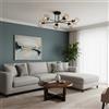 Lampadario da soffitto BRENDI 6B con sfere Miele - E14