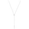 Elli Collana Forma a Y da Donna, in Argento 925, Argento, Misura 60