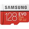 Samsung Memorie MB-MC128GA EVO Plus Scheda microSD da 128 GB, UHS-I U3, Fino a 100 MB/s, con Adattatore SD