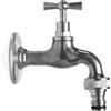 KAM Rubinetto In Ottone Cromato 1/2" Per Fontane E Bacinelle Con Portagomma