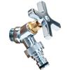 KAM Rubinetto Per Fontane Da Giardino In Ottone Cromato da 1/2" Con Attacco Rapido