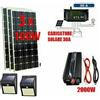 Kit Fotovoltaico 3KW Pwm Inverter 2000W Pannello Solare 300W regolatore 30 amp