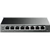 TP-Link TL-SG108PE Switch Gigabit Easy Smart a 8 porte con 4 porte PoE + (64 watt, porte RJ-45 schermate, IEEE-802.3af / at, configurazione semplice, senza ventola) nero
