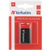 VERBATIM Pila Transistor - 9V - 49924 - alcalina - Verbatim - blister 1 pezzo (unità vendita 1 pz.)