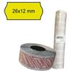 PRINTEX Rotolo da 1000 etichette a onda per Printex Smart 8-2612 - 26x12 mm - adesivo permanente - giallo - Printex - pack 10 rotoli (unità vendita 1 pz.)