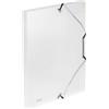 FAVORIT Cartella 3 lembi con elastico angolare Lumina - 24 x 32cm - dorso 2,5 cm - PP - trasparente - Favorit (unità vendita 1 pz.)