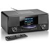 Karcher DAB 9000CDi - Radio Internet con lettore CD (DAB+/UKW-RDS, WLAN e Bluetooth, porta USB, AUX-IN, sveglia con doppia sveglia, subwoofer integrato), colore: Nero