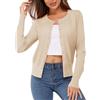 Newshows Donna Leggero Manica Lunga Cardigan Classico Collo Rotondo Cappotto Casual Maglia con Bottoni(Arancione,XX-L)