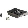 Manfrotto 200PL Piastra Rapida in Alluminio, da 1/4 a 3/8, Nero