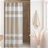 Madison Park Tenda da doccia a nido d'ape in tessuto con 3 m, Scotchgard, decorazione moderna per il bagno, 137 x 198 cm, colore: tortora