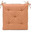 GOZZE Gözze - Cuscino con Nastrini per il Fissaggio alla Sedia, Cuscino per Sedia, Trapuntato, Darco, 100% Poliestere, 40 x 40 x 4 cm - Caramello