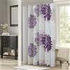 Comfort Spaces Enya Tenda da doccia per bagno con stampa floreale carina chic in microfibra tende da bagno, 182,9 x 182,9 cm, viola/grigio
