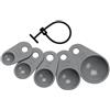 Lurch 70262 Set di cucchiai dosatori (5 pezzi), per misurare ingredienti (15 ml, 7,5 ml, 5 ml, 2,5 ml, 1,25 ml), in silicone, grigio