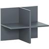 Schildmeyer - Scaffale a croce, in legno derivato, grigio Fjord, 47,5 x 32,8 x 38,4 cm