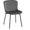 Oresteluchetta Set 4 sedie RANN VELVET GREY