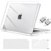MOSISO Cover Compatibile con MacBook Air 15 Custodia M5 M4 M3 M2 2026 2025-2023 A3448 A3241 A3114 A2941, Cover per Macbook Air 15 Pollici M5 M4 M3 M2&Copritastiera&Pellicola&Tipo C, Cristallino