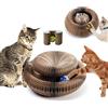 wosynm Magic Organ Cat Scratching Board, Tiragraffi per Gatti Interattiva con Palla Giocattolo, Cuccia per Gatti Rotondo Pieghevole, Materiale in Cartone Ondulato Riciclabile, con Erba Gatta