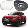 JinsenTGG Vetro a Specchio sostituzione per Nissan Juke 2010-2014, Vetro Dello Specchietto Esterno Asferico, Specchio Esterno Regolabile Adatto, Lente di Retromarcia (Sinistra)