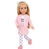 Glitter Girls - Fifer - Bambola di moda posabile da 36 cm - Capelli biondi e occhi verdi - Cardigan e gonna rosa - Abito a tema gatto - 3 anni +