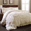 Lush Decor, Set Piumino Serena, 3 Pezzi, Ivory, Queen