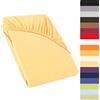 CelinaTex Perla - Lenzuolo con angoli elasticizzati per letto ad acqua, 140 x 200 - 160 x 200 cm, in jersey di cotone makò, 160 g/m²