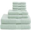 Madison Park Set di 8 asciugamani da bagno da 800 g/m², 100% cotone, lussuosi, altamente assorbenti, 2 asciugamani da bagno, 2 asciugamani per le mani, 4 asciugamani ad asciugatura rapida, qualità spa
