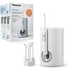 Panasonic EW1614AW503 PACK Irrigatore Orale per la Famiglia, Idropulsore per Denti, Getto Ultrasonico, Modalità Bambino, 10 Impostazioni di Pressione, IPX7, Ortodontico, 5 ugelli, Bianco