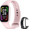 Blackview Smartwatch Donna,Orologio Fitness Cardiofrequenzimetro/SpO2/Sonno/Contapassi, Notifiche Smart Watch Activity Tracker per iOS Android(2 Cinturini)