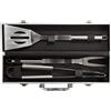 Kit accessori barbecue 3 pezzi in valigetta di alluminio personalizzabile personalizzate o neutre