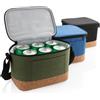 Borse termiche con logo two tone con dettagli in sughero personalizzate o neutre